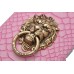 iPhone 6 6s 4.7 - Luxury PU Leather Lion Stand Snake Skin Pattern PC Hard Protective Phone Cover Case - Pink
